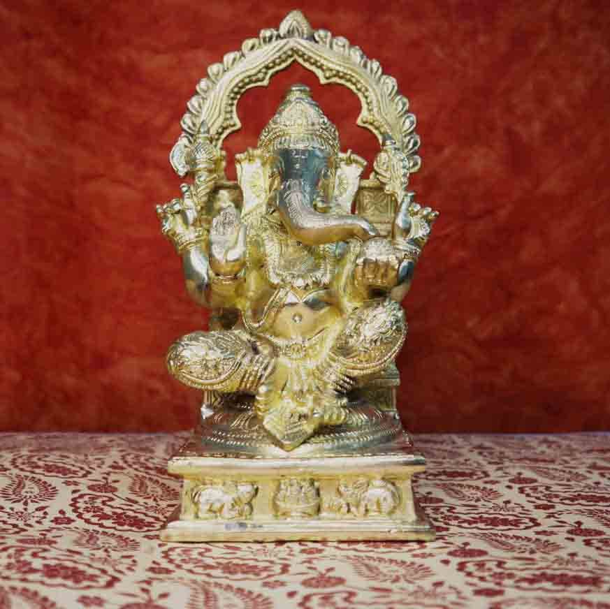 Ganesha brass idol 23.8 cm - Image 4