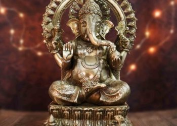 Ganesha brass idol 36.8 cm